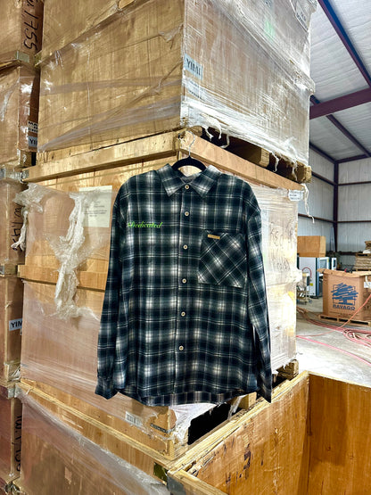 Lime Green/Grey Flannel