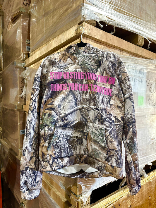 CAMO/PINK HOODIE